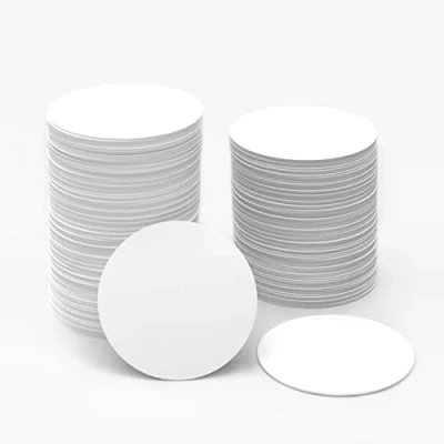Imagen de 60 Tarjetas NFC NTAG215, 215 en Blanco Regrabables con Forma de Moneda 30 mm/ 1,18 Pulgadas, Compatible TagMo Amiibo y Teléfonos Móviles Dispositivos Habilitados