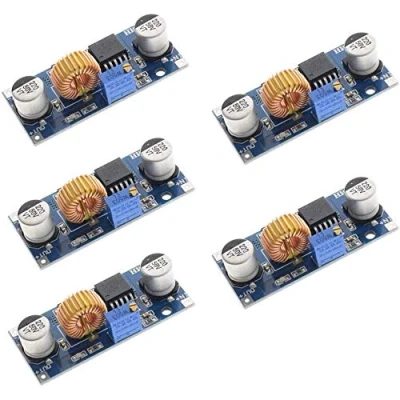 Imagen de DollaTek 5Pcs XL4015 5A DC Step Down Módulo de Fuente alimentación Ajustable Buck Converter