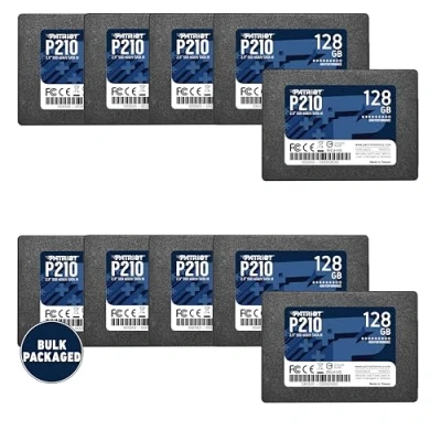 Imagen de Patriot P210 SATA 3 SSD de 128GB 2.5 Pulgadas Unidad Estado Sólido Interna Paquete a Granel 10 Unidades P210S128G2510B