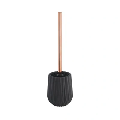 Imagen de axentia Chicago Escobilla de Baño, Acero Inoxidable, Negro/Cobre, Aprox. Ø 10 x 39 cm