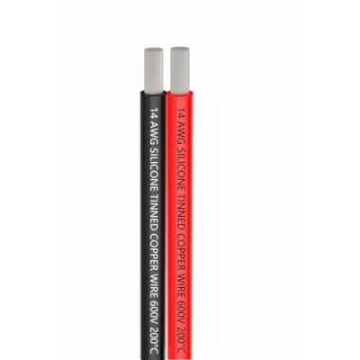 Imagen de TUOFENG Alambres Eléctricos de Silicona 14 AWG 6 Metros [Negro 3 m Rojo m] 2 Conductor Cable paralelo Línea suave y flexible 2.1 mm² Sin Cables cobre estañado