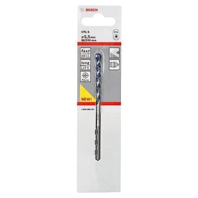 Imagen de Bosch 2 608 588 142 Brocas para hormigón CYL 5 5,5 x 50 100 mm (pack de 1)
