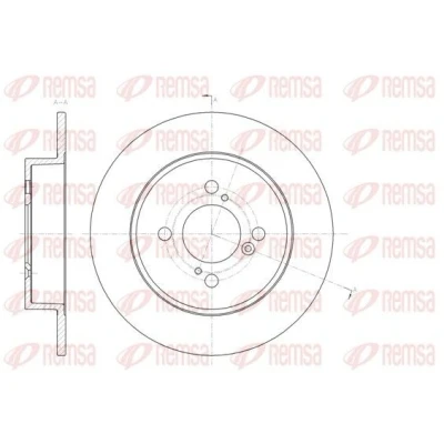 Imagen de REMSA 61483.00 Disco de freno Eje trasero 259,2, 259,2 9 4 macizo SUZUKI: SWIFT
