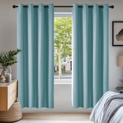 Imagen de Deconovo Cortinas Dormitorio Opacas 140x175cm, Azul Cielo