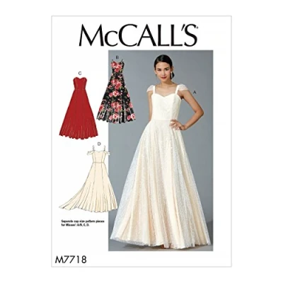 Imagen de McCall&#039;s Patterns Patrón de Costura Vestidos Mujer, Multicolor, 17.00 x 0.5 0.070 cm