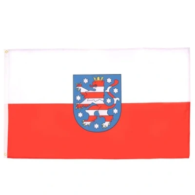 Imagen de AZ FLAG Bandera Estado de Hesse 90x60 cm Hessen Alemania 100% Poliéster Con Ojales Metal integrados 50g Colores Vivos Y Resistente A La Decoloración