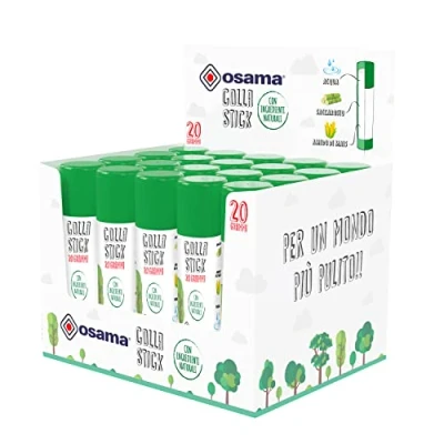 Imagen de Osama Pegamento Barra Extra Fuerte, 20 Piezas gr Set Pegamentos Ideal para Material Escolar y Papeleria Oficina Deslizante sobre Papel, Resistente Apto Niños con Ingredientes Naturales