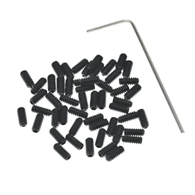 Imagen de KAISH 50 tornillos métricos M3 x 6 para puente de guitarra, color negro, ajuste altura Stratocaster/Telecaster