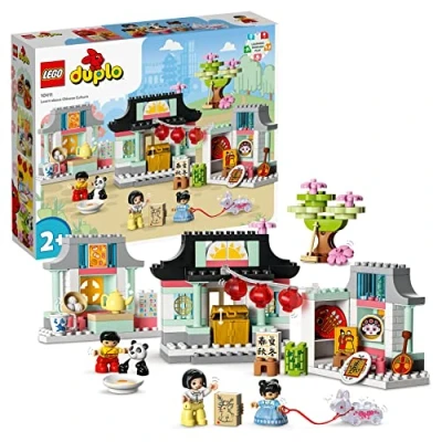 Imagen de LEGO 10411 Duplo Aprende sobre la Cultura China, Juguete Educativo, Cafetería, Templo y Oso Panda, Actividades para Niños de 2 Años o Más, Yinga Yang