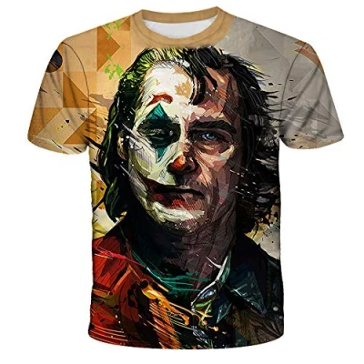 Imagen de The Joker Camiseta unisex con impresión 3D de verano, cuello redondo, para hombre, deporte, ocio, manga corta 18 L