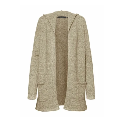 Imagen de VERO MODA Vmdoffy LS Open Hood Cardigan Ga Noos Suéter cárdigan, Tinte Sepia/Detalle: Melange, XS para Mujer