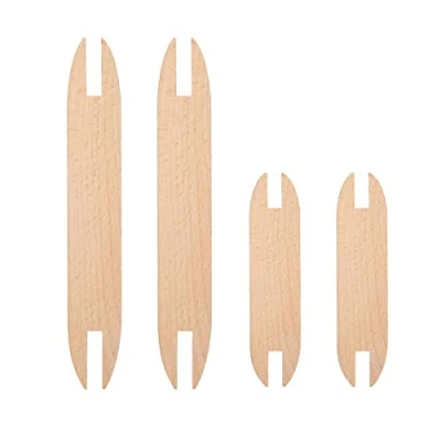 Imagen de Smavles Lanzadera de Madera 4 Piezas Tejido Herramientas Tejer,Palos para Tejer,Lanzadera Tejer Manualidades Bricolaje Suéter Bufanda Tapiz Herramienta