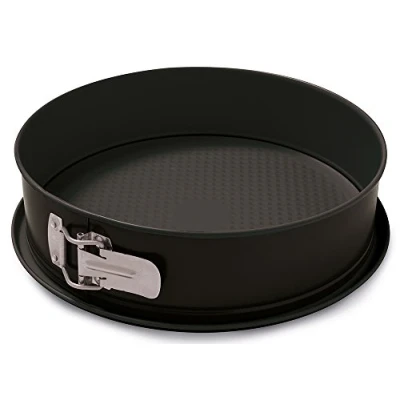 Imagen de Guardini, Gardenia, Molde para Tarta Desmontable con Bandeja Recolectora, 26 cm. Material: Acero Revestimiento Antiadherente, Color Negro.