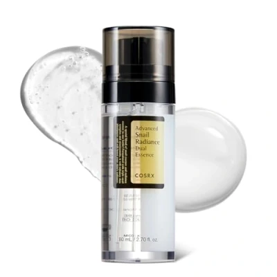 Imagen de COSRX Niacinamide 5% + Snail Mucin 74% Dual Essence, Anti aging Face Serum for Dull Skin, Hydrating, Brightening, Repairing, 2.70 fl.oz / 80ml, Sensitive Not Tested on Animals, Korean Skincare