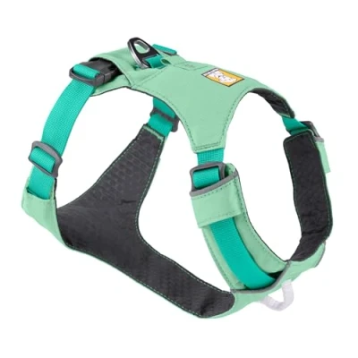 Imagen de RUFFWEAR Arnés para Perros Hi &amp; Light, Ultraligero Caminar de Aventura, Totalmente Ajustable, Portal Accesorios Aluminio en V, Bolsa identificación, Verde Salvia, Talla XXS, 33 43 cm
