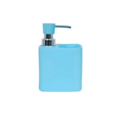 Imagen de MSV Distribuidor DE JABON/Porta Esponja Azul Claro &#039;Malaga&#039;, Cerámica, 15x9.5x9.5 cm