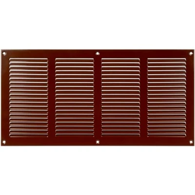 Imagen de Rejilla de ventilación acero para techo y pared lateral, con protección contra insectos (8 x 4 pulgadas, marrón)