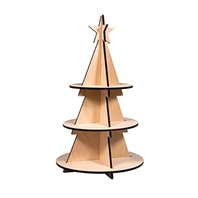 Imagen de Rayher Árbol de Navidad en madera, personalizable, 44,5 cm, fácil montar y guardar, 46631505
