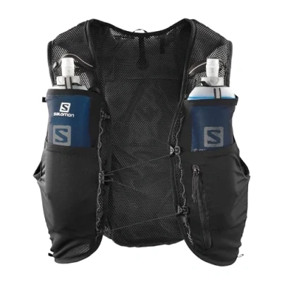 Imagen de Salomon Adv Hydra Vest 4 Chaleco de Hidratación Trail Running Senderismo MTB Unisexo, Comodidad y estabilidad, Rápido acceso a la hidratación, Simplicidad, Negro, XL
