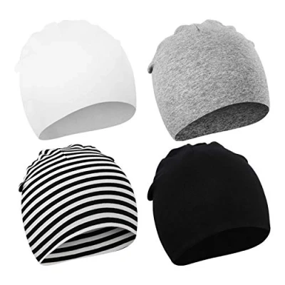 Imagen de DRESHOW 4 PCS Bebé Beanie Sombrero Recién Nacidos Niño Pequeño para Bebés Niños Gorros