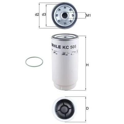 Imagen de MAHLE ORIGINAL KC 505D Filtro Combustible enroscable MERCEDES BENZ: AROCS