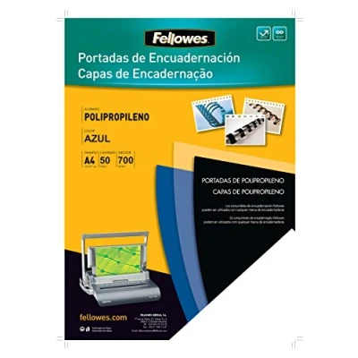 Imagen de Fellowes 54774 Portadas para encuadernar de polipropileno, A4, azul