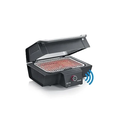 Imagen de PG 8138 SEVO SMART Control GT Parilla Electrica Smart, con Inteligente de la Aplicación, 3 Zonas Calentamiento, Microinterruptor Seguridad, Carcasa SafeTouch, Negro