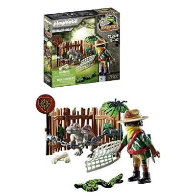 Imagen de PLAYMOBIL Dino Rise 71265 Spinosaurus bebé, Dinosaurio en Jaula, Juguete para niños a Partir de 5 años