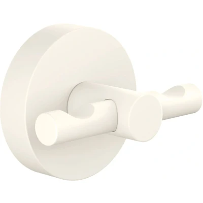 Imagen de tesa® MOON WHITE Gancho para Albornoz Perchero Baño con Estilo Industrial o Moderno Autoadhesivo, Sin Taladro 50 mm x 65 53 Blanco Mate