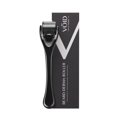 Imagen de VOID Homme Derma Roller Rodillo profesional de microagujas para barba con 540 agujas titanio, estimula el crecimiento del cabello y la producción colágeno, se dirige a las arrugas, líneas
