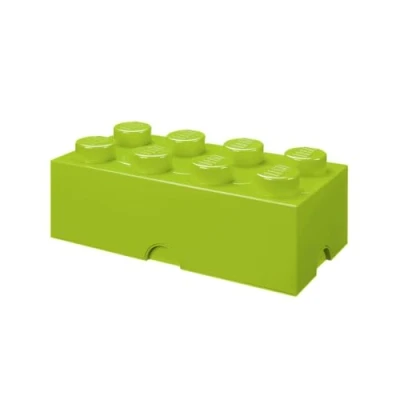 Imagen de Room Copenhagen 40041220 Ladrillo de Almacenamiento 8 espigas Lego, Caja almacenaje apilable, 12 l, Verde Lima, Plã¡Stico
