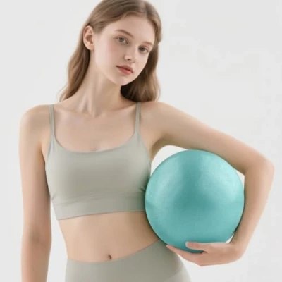 Imagen de VELLUSTRA 2PCS Pelota de Pilates, Fitness, Yoga, Embarazo, Deporte, Fitball para Ejercicios Gimnasia 25CM, Antideslizante Anti Pinchazos Entrenamiento del Equilibrio Incluye Inflador