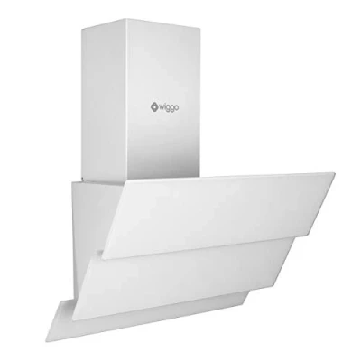 Imagen de Wiggo Campana extractora de 60 cm, sin cabeza, con recirculación aire, 300 m3/h, pantalla LED táctil 3 niveles, filtro y 2 filtros carbón, partes frontal cristal, blanco