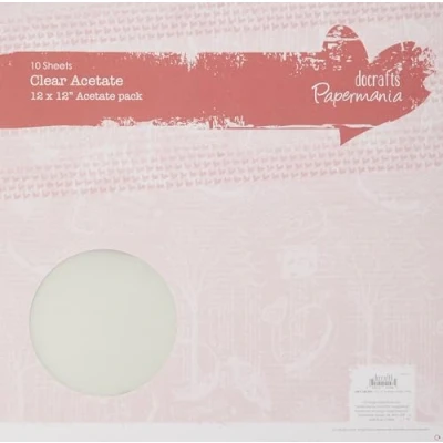 Imagen de Papermania 12 x Inch Plain Acetate Sheet, Pack of 10
