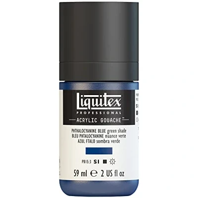 Imagen de Liquitex Professional Gouache acrílico extrafino viscocidad Baja, Tubo 59 ml, Azul Ftalocianina