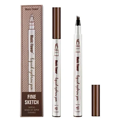 Imagen de Tattoo Eyebrow Pen con Cuatro 4 Puntas Duraderas Brow Gel Para Maquillaje de Ojos Lapiz Cejas Waterproof