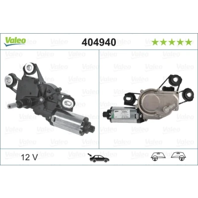 Imagen de VALEO ORIGINAL PART 404940 Motor del Limpiaparabrisas 12 Eje trasero izquierda para dirección izquierda/derecha VOLKSWAGEN: Transporter 5 Bus
