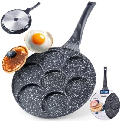 Imagen de Orion Sartén para los Ojos (diámetro de 27 cm, 7 Huevos, inducción, con Revestimiento Antiadherente)