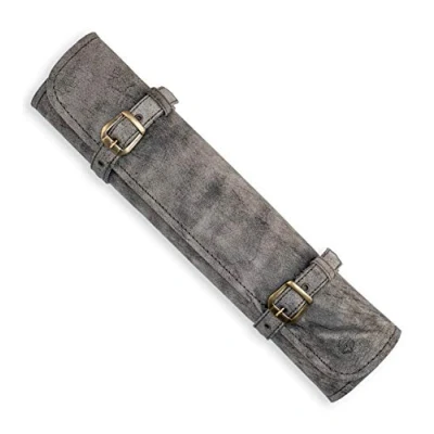 Imagen de Angus Stoke Sam Funda de Piel para Cuchillos Cocinero (Piel, tamaño Grande), diseño Bolsa, marrón, Bolsillo