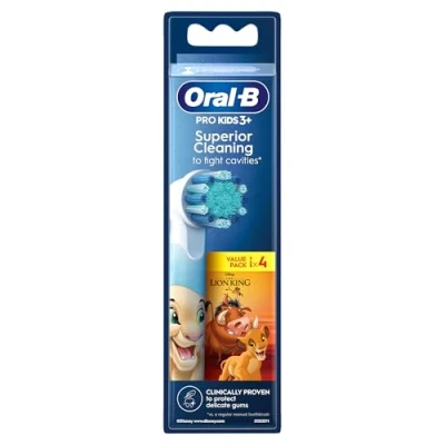 Imagen de Recambios Cepillo Dental Electrico Recambio Oral b Kids 4 Cabezales Rey Leon Pack