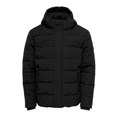 Imagen de Only &amp; Sons Wattierte KURZ Chaqueta outdoor, Hombre, Talla: XXL, Black