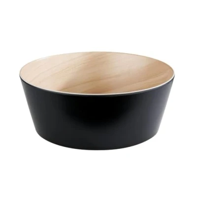 Imagen de APS Bol Frida, de melamina, Ø 26,5 cm, 10,5 cm altura, beige/negro, para 3,4 litros capacidad