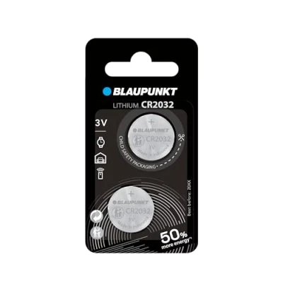 Imagen de Blaupunkt Pila de botón Litio Coin CR2032, 2 Unidades en blíster