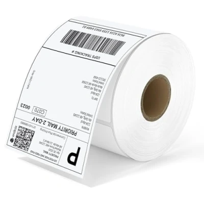 Imagen de MUNBYN etiquetas térmicas para envío directo (Un Rollo de 500 4x6) Papel Calidad comercial En