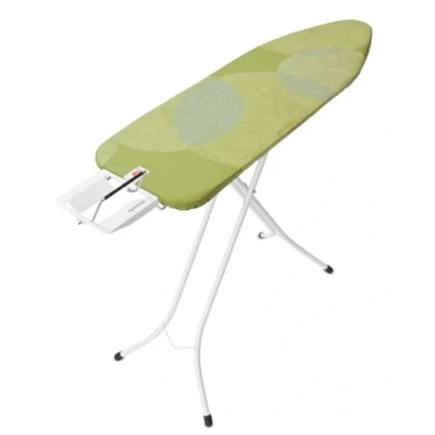 Imagen de Brabantia Tabla de Planchar B con Soporte para Plancha Vapor Compacta &amp; Plegable Altura Ajustable Patas Antideslizantes Funda Algodón Ajuste Calm Rustle 124 x 38 cm