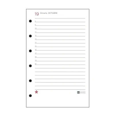 Imagen de Miquelrius Recambio Agenda Anual 2024 Integral, Día Página, Tamaño Caddy 80 x 120 mm, Catalán, Portugués e Inglés