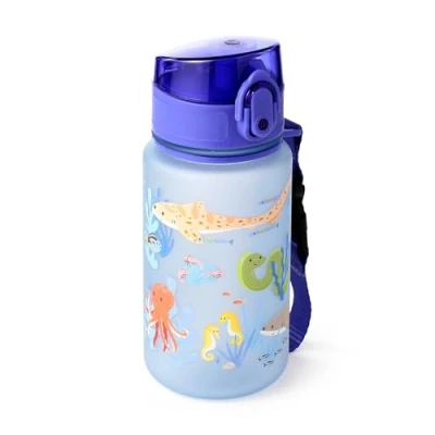 Imagen de Puckator Botella irrompible para niños Animales marinos Mariniverse Apertura Pop Top 350 ml