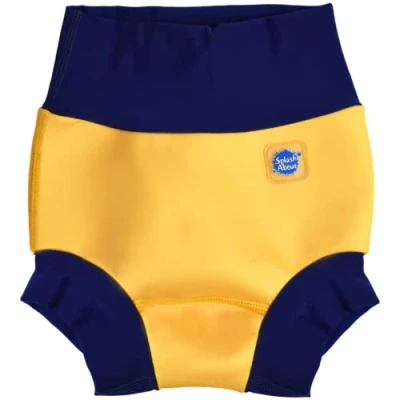 Imagen de Splash About Happy Nappy pañal de natación reutilizable, Amarillo &amp; Azul Marino, 0 3 meses