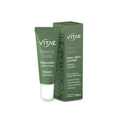 Imagen de Vitae Oliovita Balm 10ml Bálsamo labial hidratante Aceite de espino amarillo, ácido hialurónico, aloe vera y centella asiática Nutre, hidrata protege