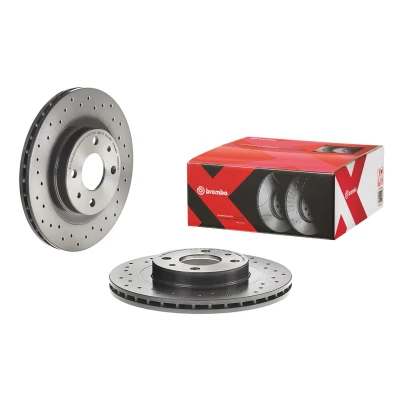 Imagen de BREMBO XTRA LINE 09.8903.1X Disco de freno 260 20 4 perforado/ventil. int. revestido con tornillos LADA: Kalina Berlina, 110
